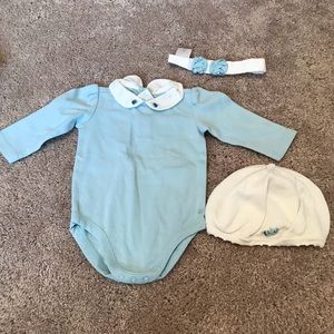 Janie & Jack Bodysuit with matching hat & headband
